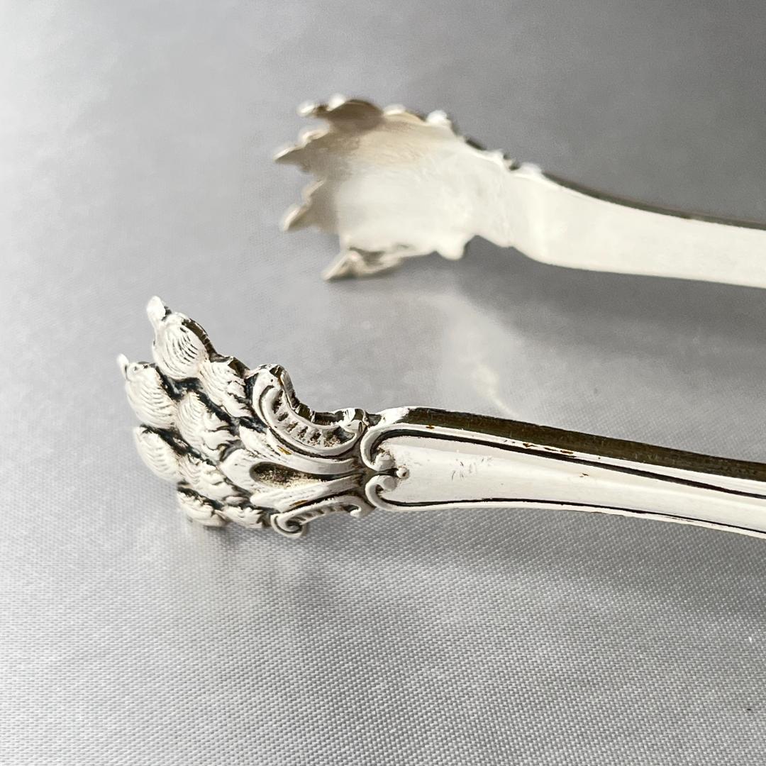 【仏蘭西】ライオン脚のトング【シルバープレート】 16cm