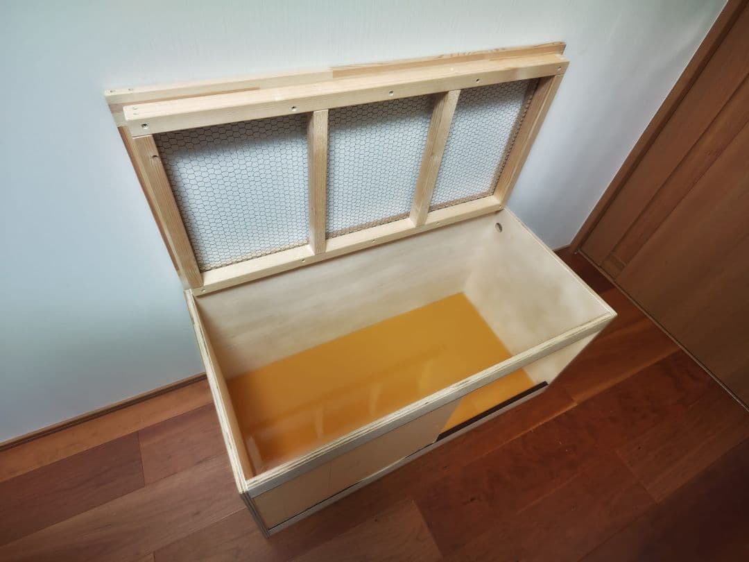 木製ケージ 　メッシュ蓋付き