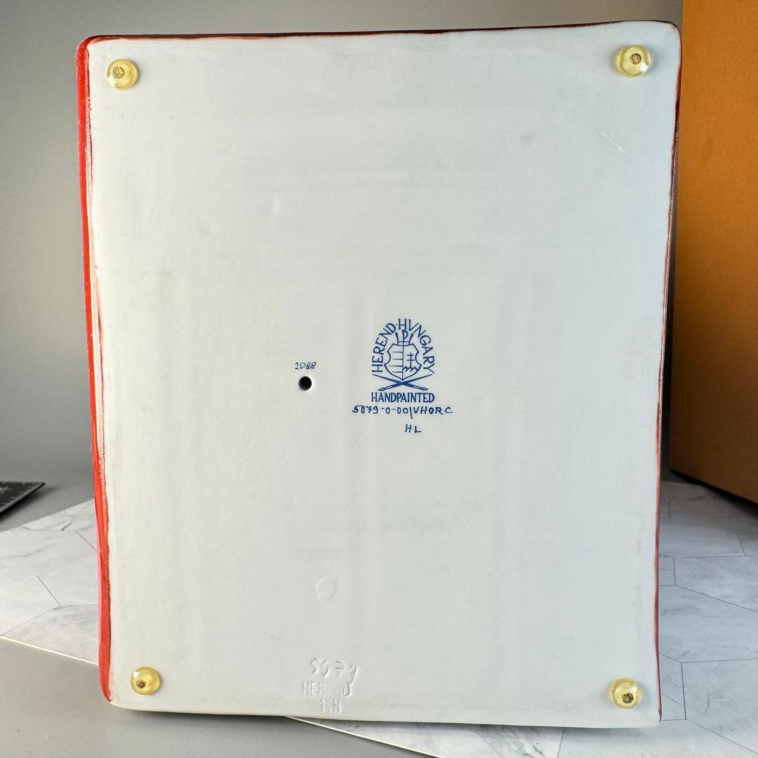 DA 1298 ヘレンド　herend本の上のフクロウ　縁起物　置物　陶器