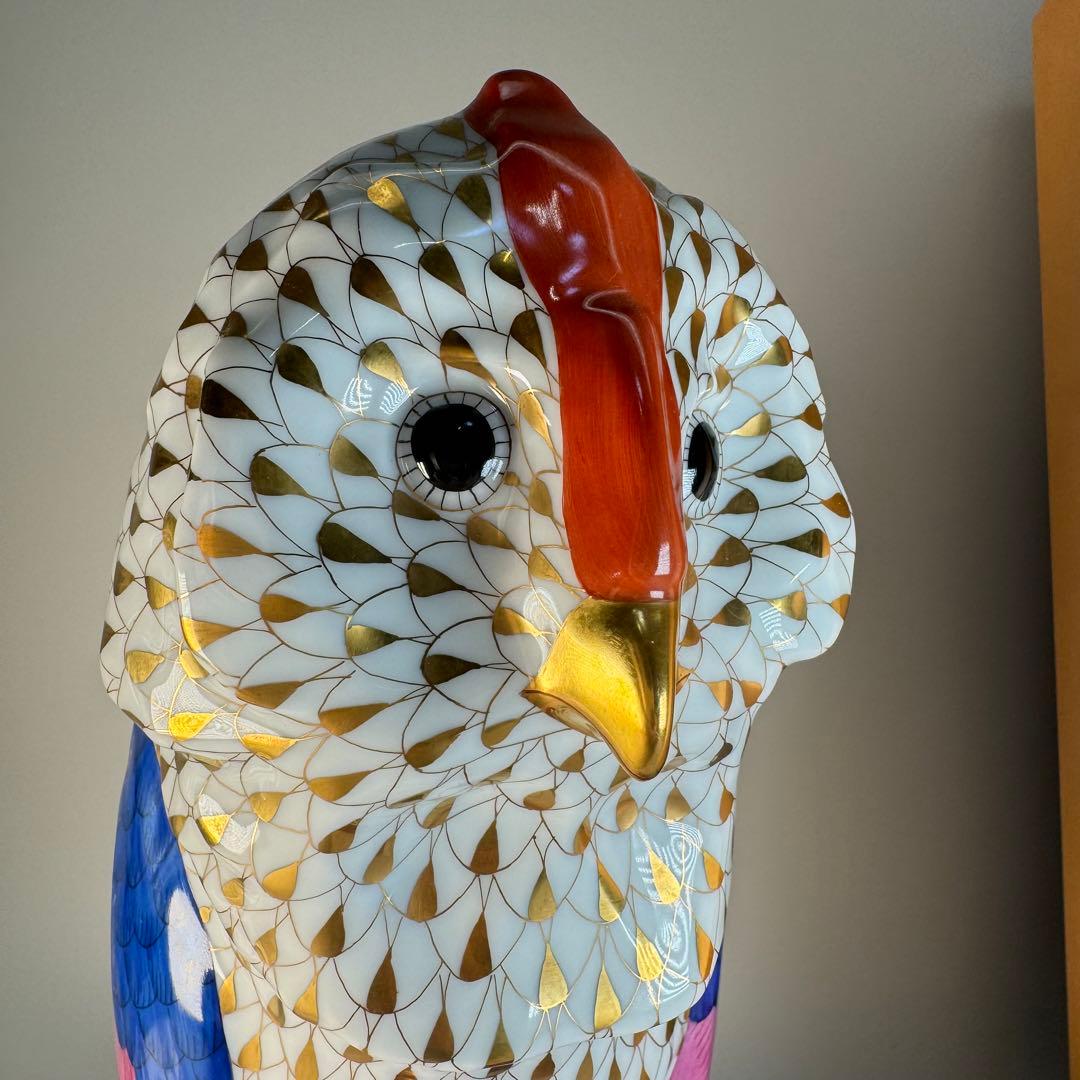 DA 1298 ヘレンド　herend本の上のフクロウ　縁起物　置物　陶器