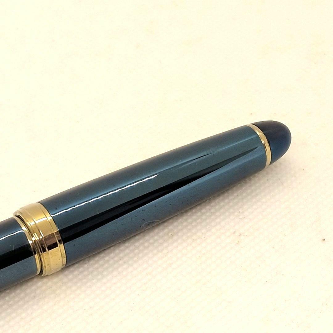 【美品 18K】セーラー　ピース　ブルーチタニウム　万年筆　MF　文房具　18金