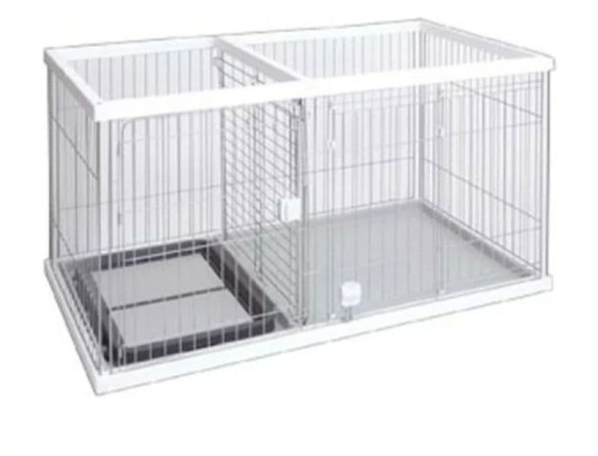 ヤマヒサ トイレのしつけが出来るドッグルームサークル ホワイト ワイド