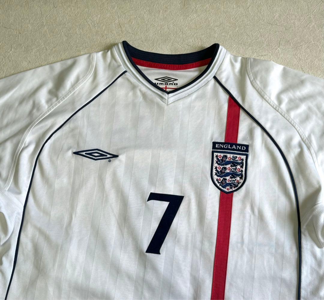 アンブロ　イングランド代表　ベッカム　長袖　ユニフォーム　ゲームシャツ