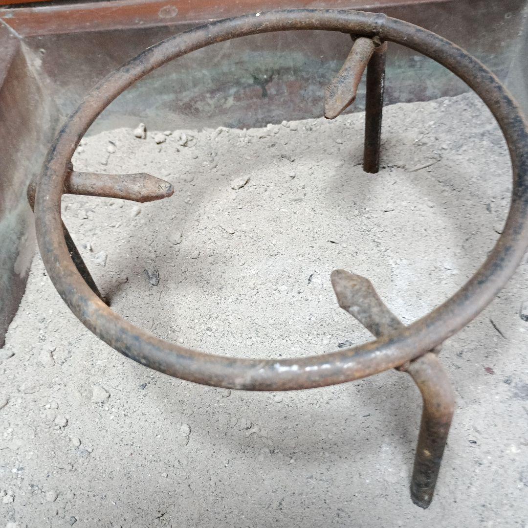 角 火鉢と 炭 と 五徳 セット