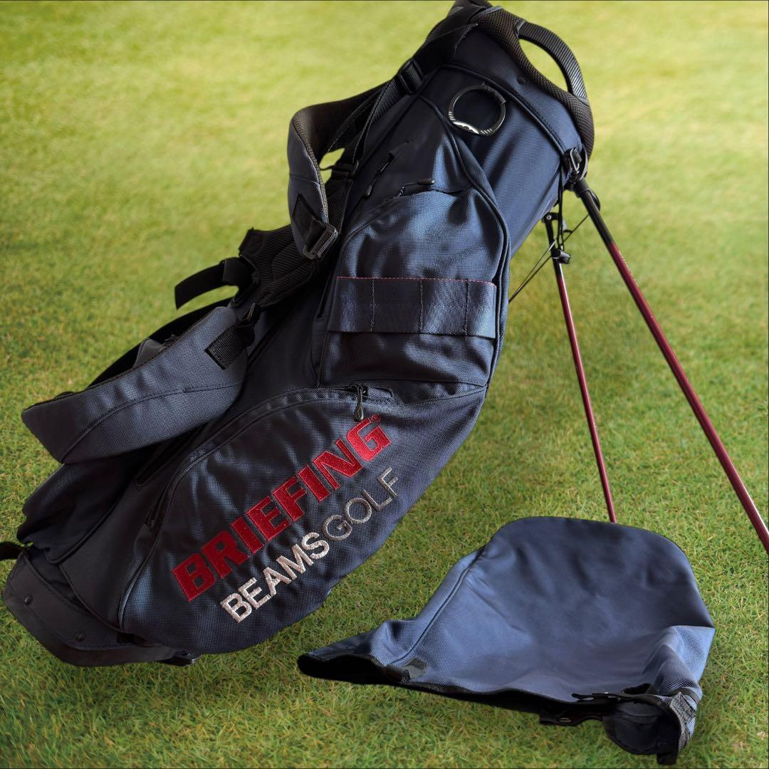 ブリーフィングゴルフ　ビームスゴルフ　キャディ バッグ　スタンド式　軽量　コラボ