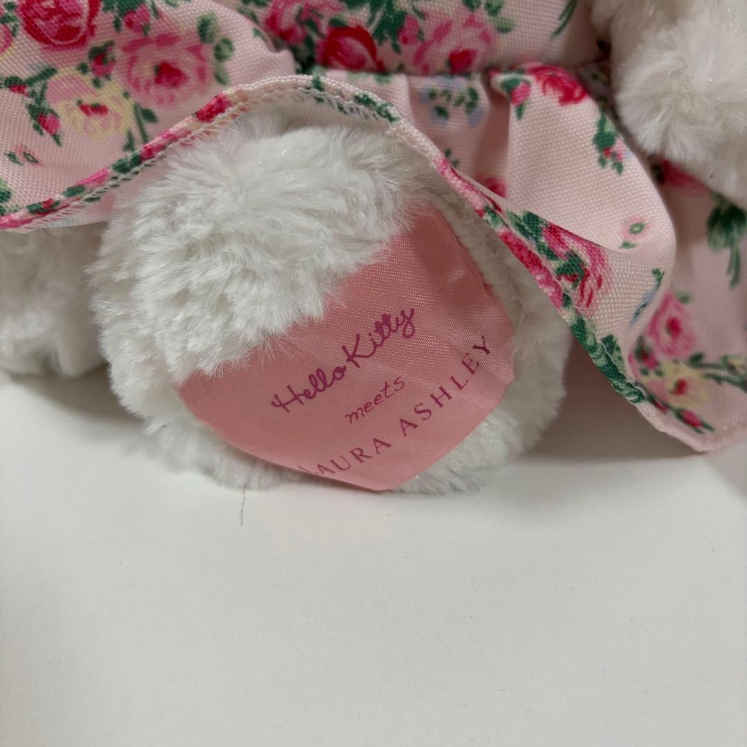 タグ付き ローラアシュレイ キティ コラボ ぬいぐるみ LAURA ASHLEY