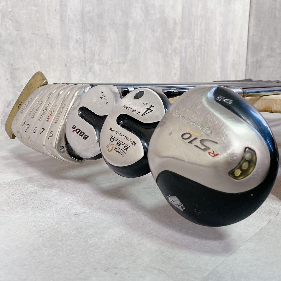 V851 テーラーメイド 他 ゴルフクラブ メンズ フルセット 紫 初心者