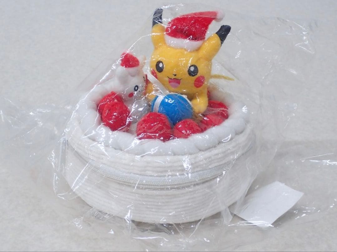 2004年 クリスマスケーキ ピカチュウサンタとピカだるま 紙タグ付 ぬいぐるみ