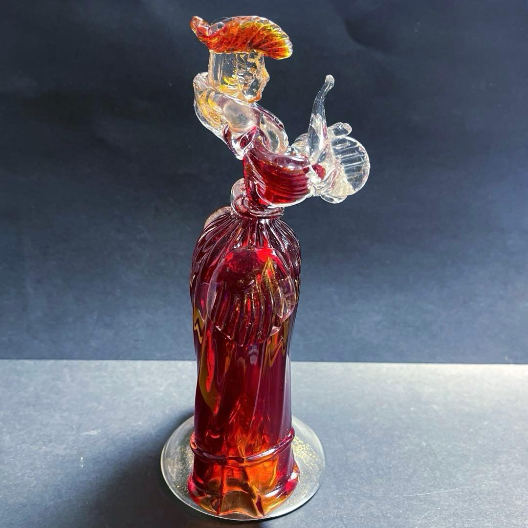 ムラーノ　ベネチアングラスの貴婦人人形置物