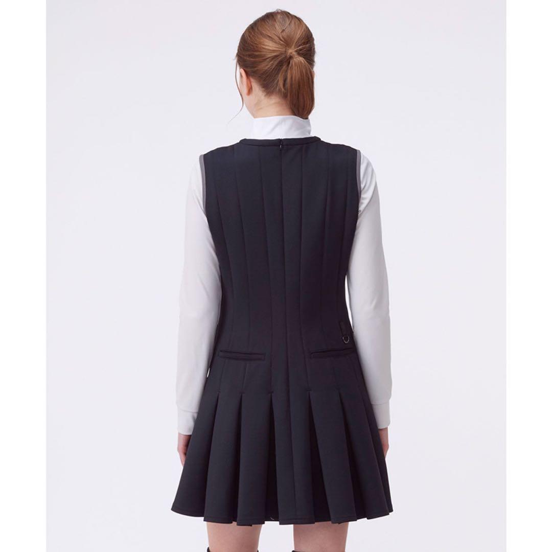 ランバンスポール タックワンピース ネイビー ゴルフウェア テニスウェア