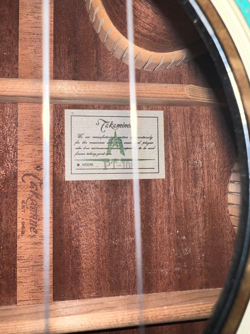 タカミネ アコギ PT108 ハードケースとストラップ付き