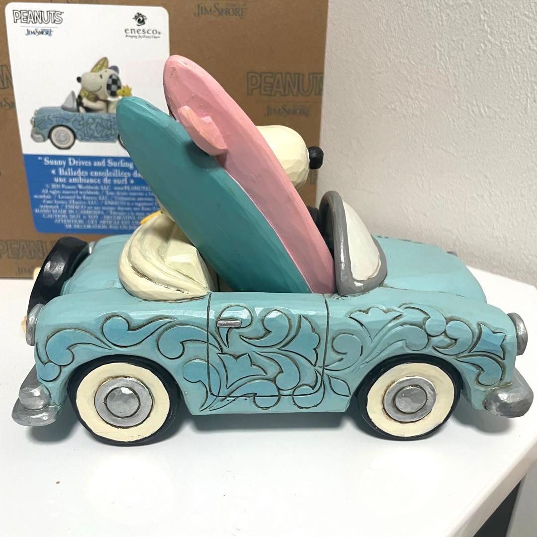スヌーピー ウッドストック ジムショア フィギュア カーサーフィン 箱付き美品