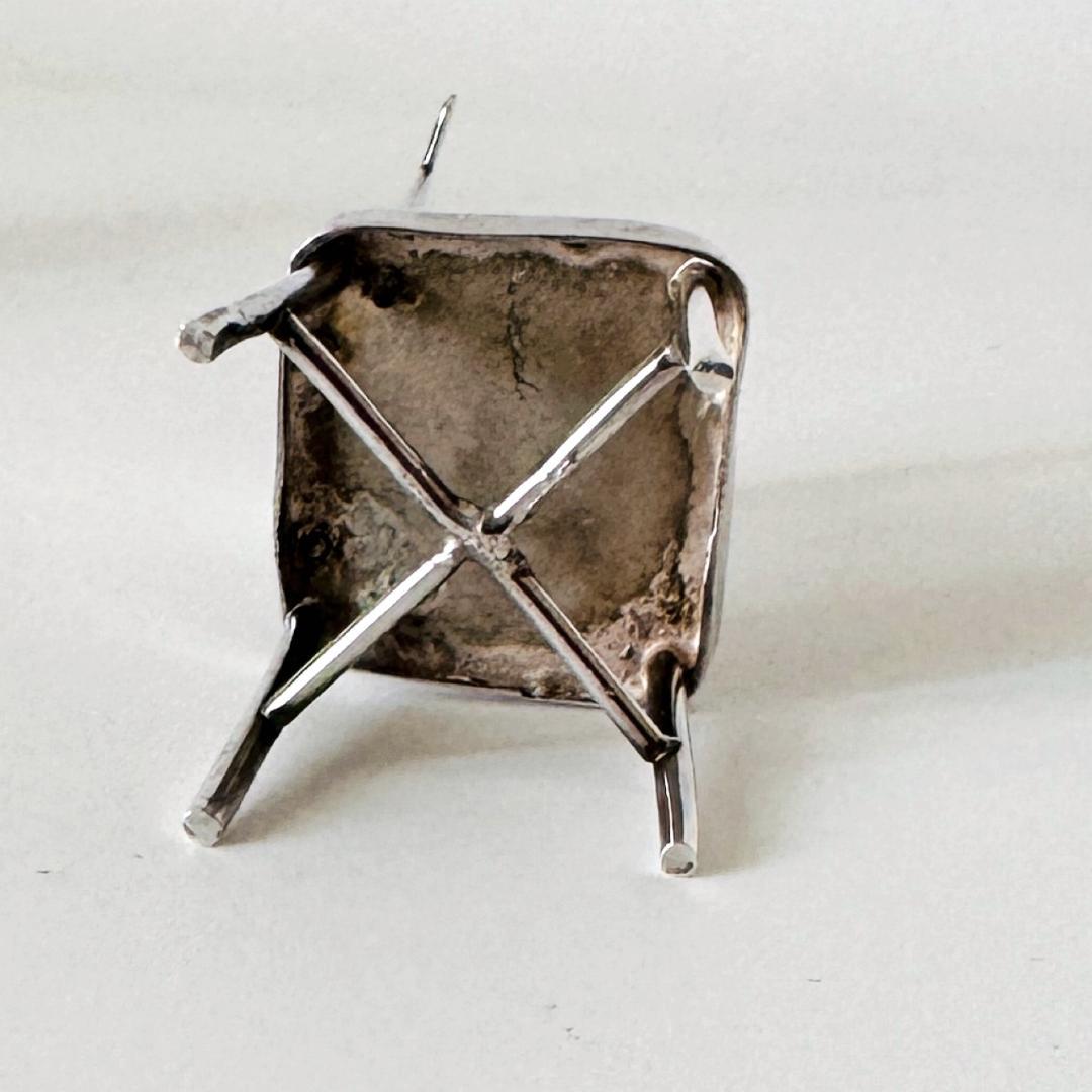 1977年★英国★アンティーク/純銀製/ミニチュア/椅子/イギリス/925/