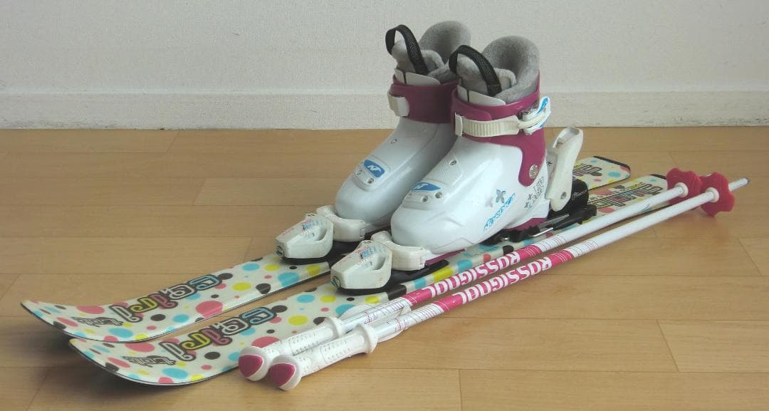 ■■1月限定■送料無料■スワロー■子供用スキーセット■板90靴18.5■WAX■