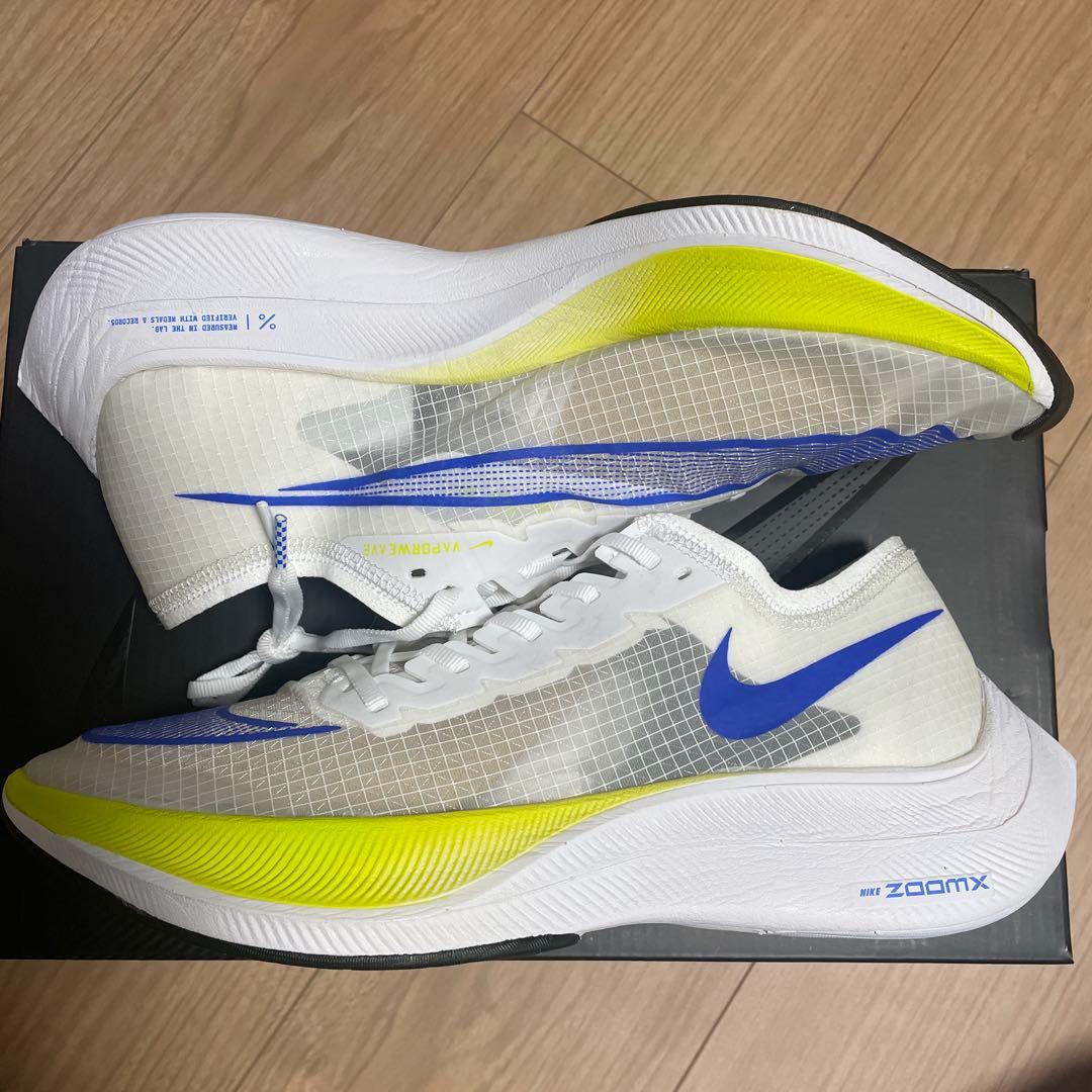 スパイク・シューズ Nike Zoom X Vaporfly Next% \"White Blue\"