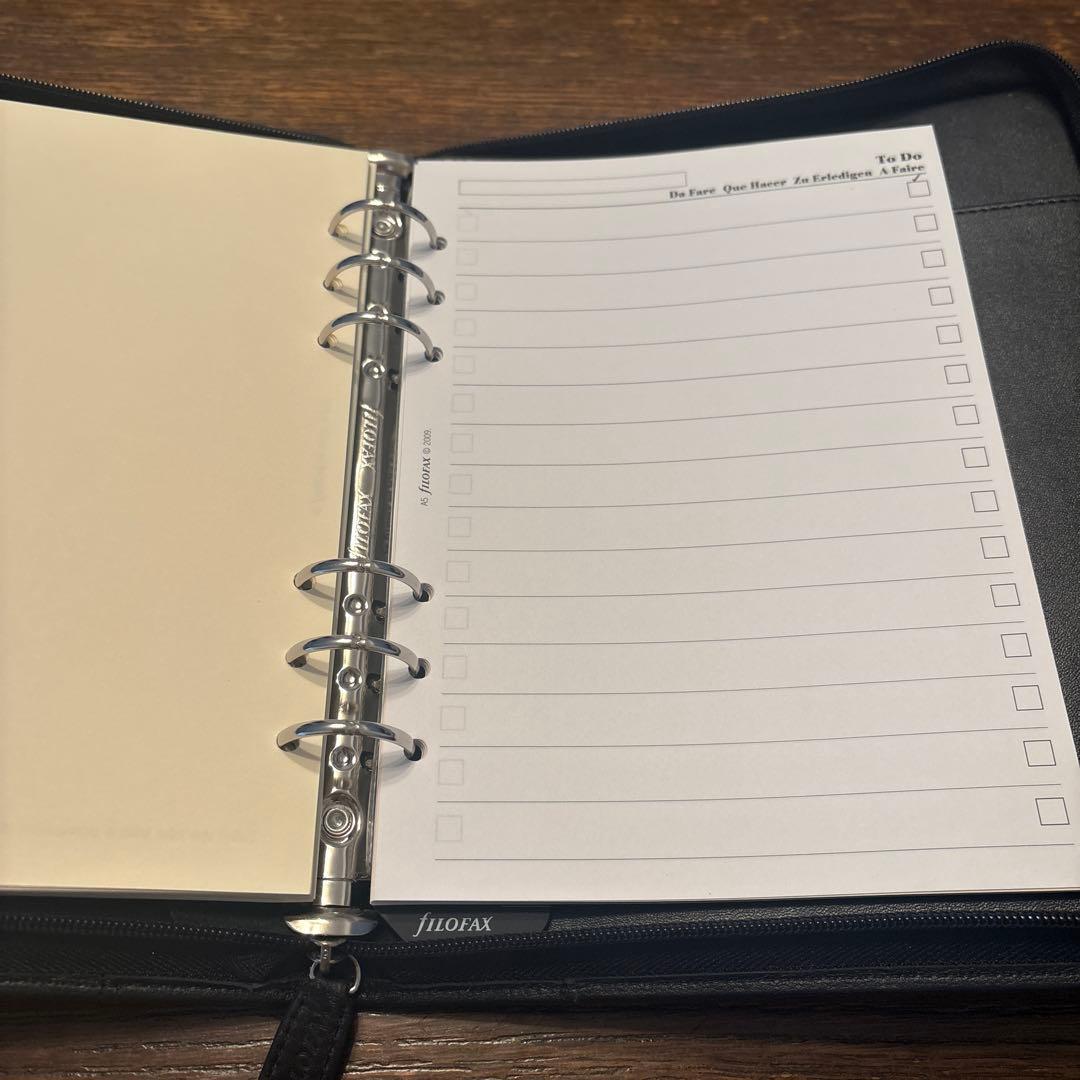 ファイロファックス　システム手帳　黒