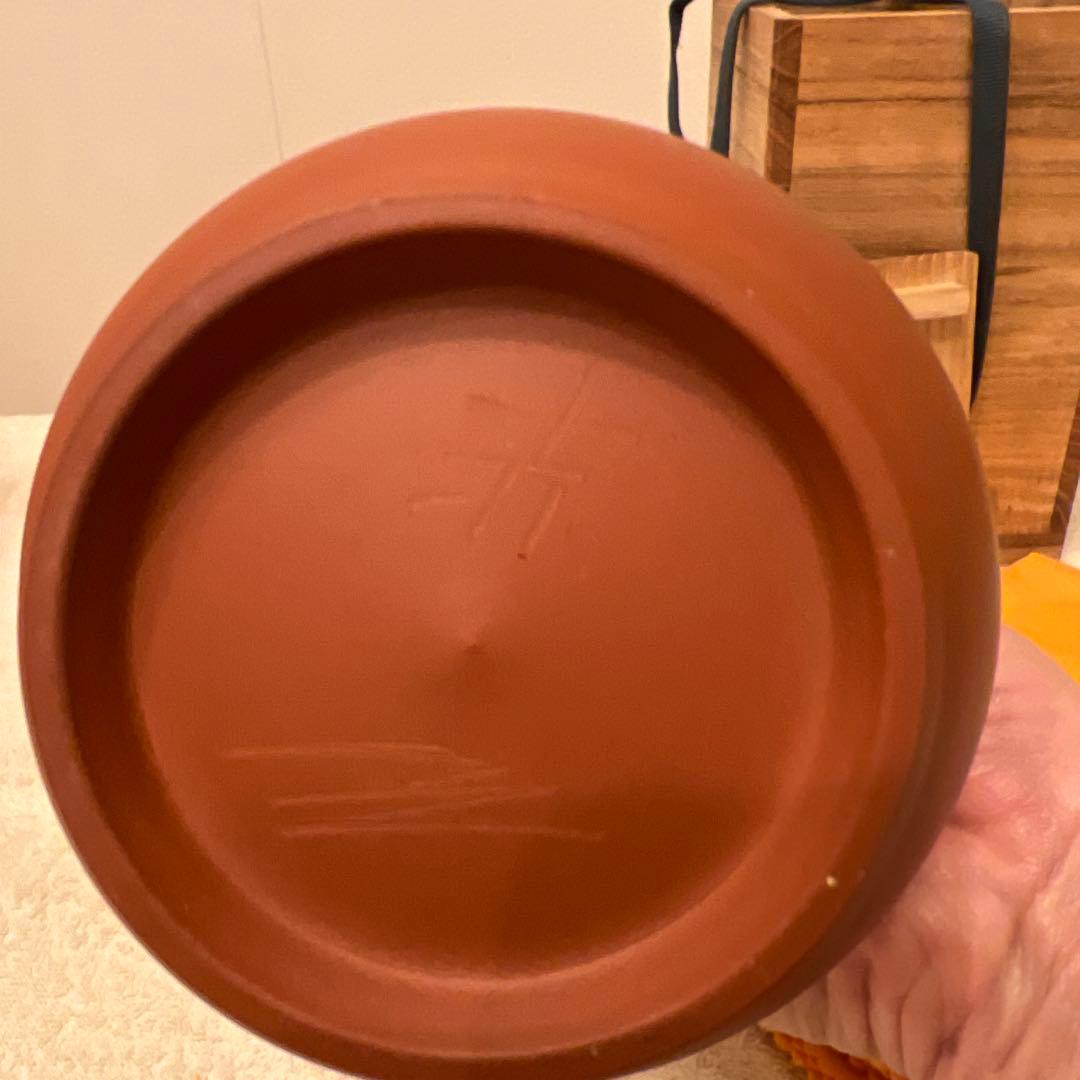 陶器製花瓶 赤土と黒釉