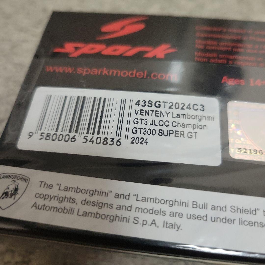 ミニカー Spark 1/43 VENTENY Lamborghini GT3 2024