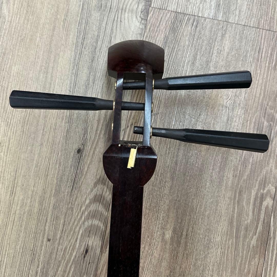 専用　K9刻印　金細子持綾杉　三味線　ケース付　約101㎝　東な7-1218②