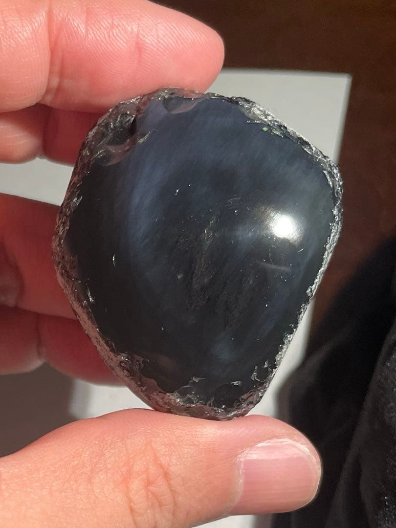 研磨品　十勝石玲瓏　ブルーオーロラ　レインボーオブシディアン