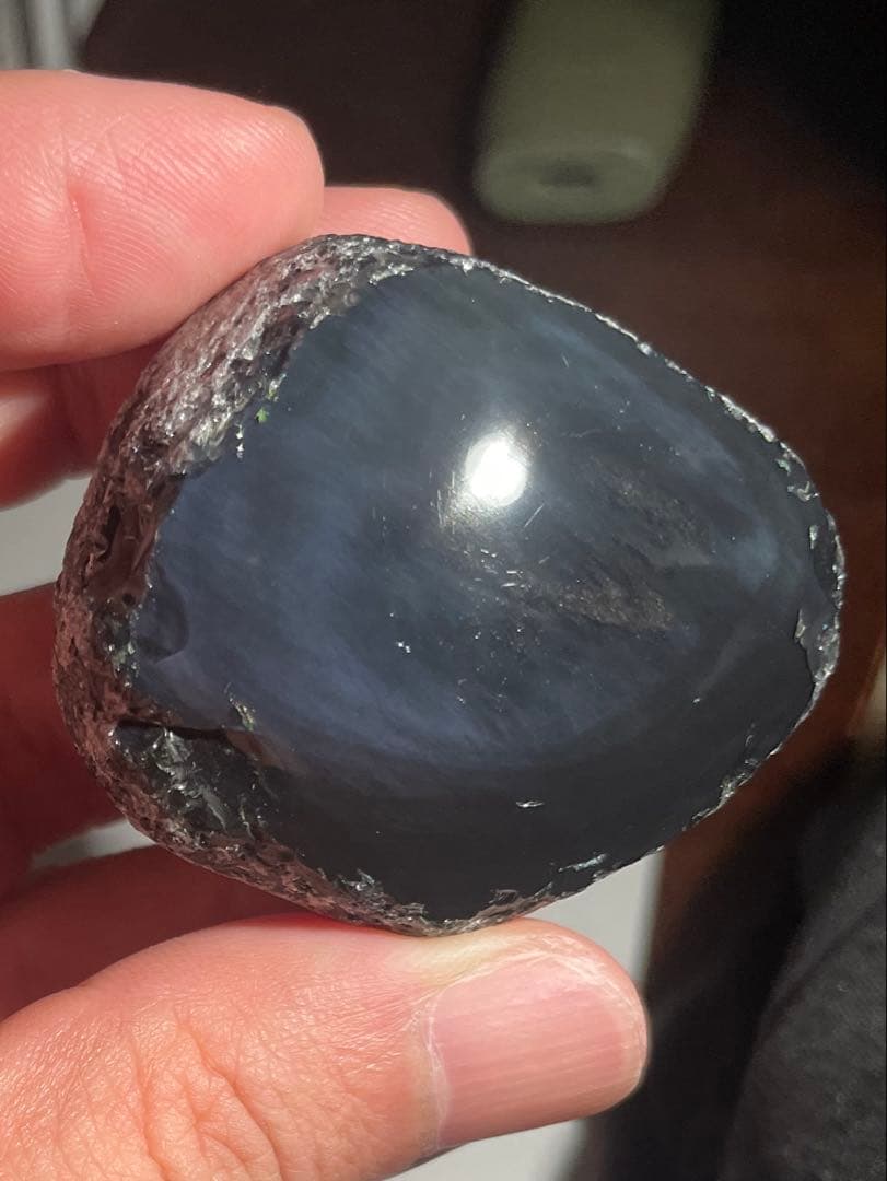 研磨品　十勝石玲瓏　ブルーオーロラ　レインボーオブシディアン