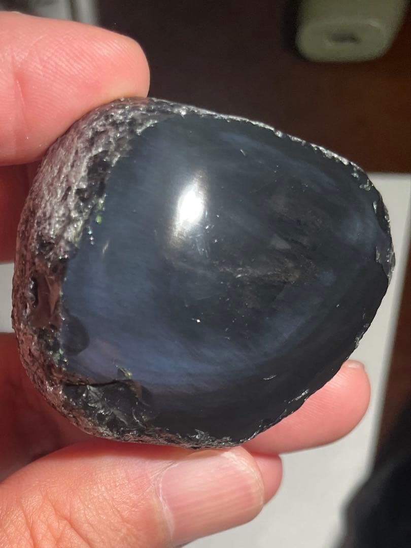 研磨品　十勝石玲瓏　ブルーオーロラ　レインボーオブシディアン