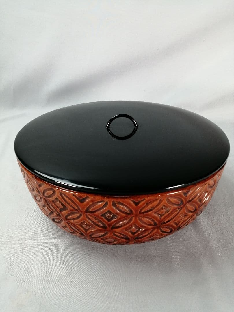 【茶道具】大樋造　大樋焼七宝繋平水指　水指393