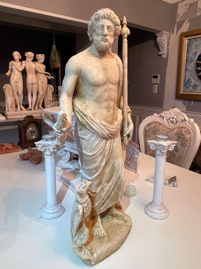 ローマ神話のユピテル神またはギリシャ神話のゼウス神 高さ:60 cm