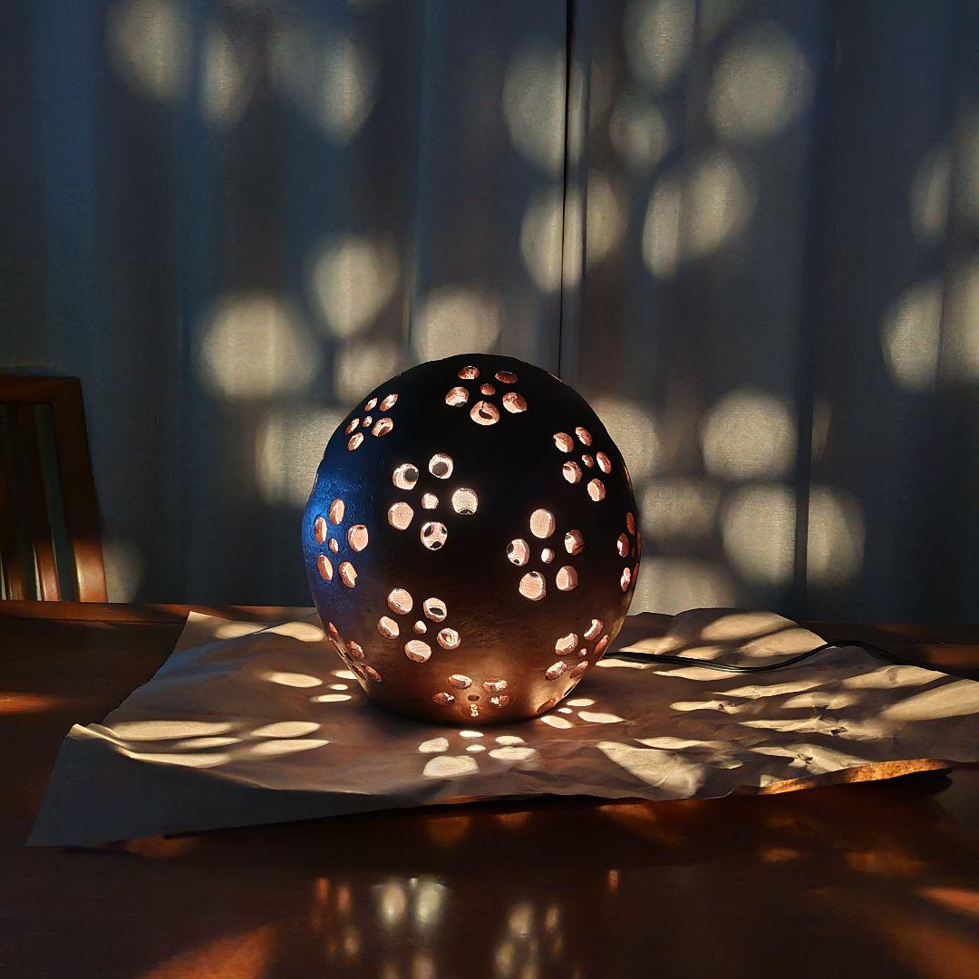 ランプシェード　備前焼