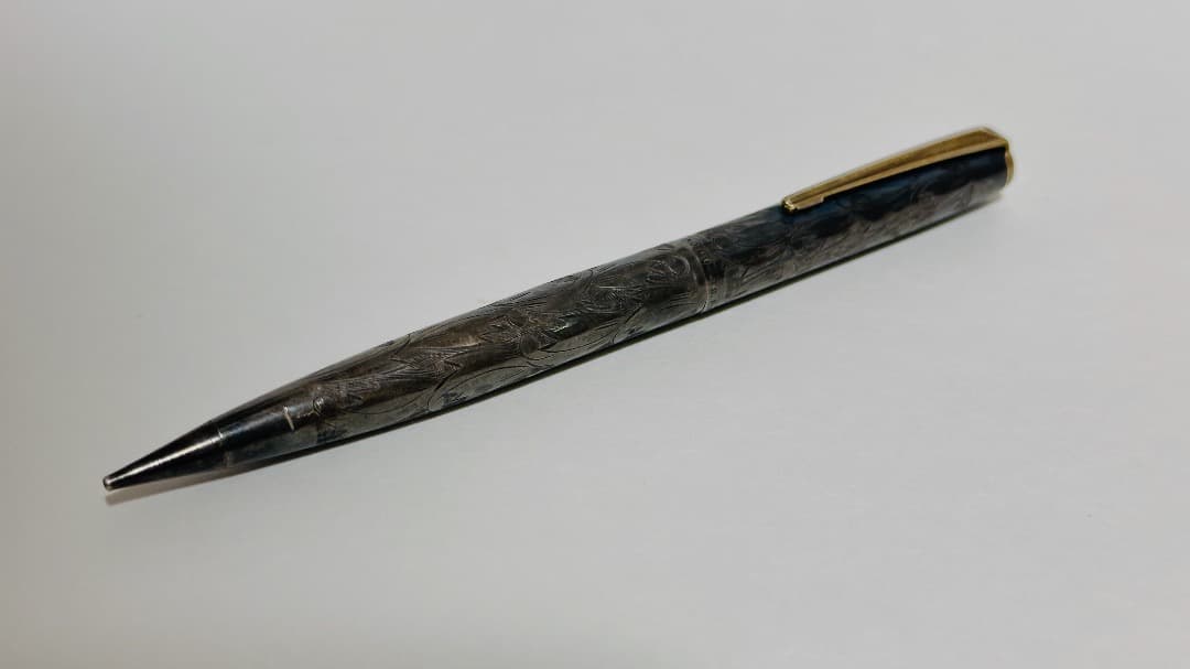 希少品 プラチナ万年筆　唐草　回転式　スターリングシルバー　廃盤シャープペンシル