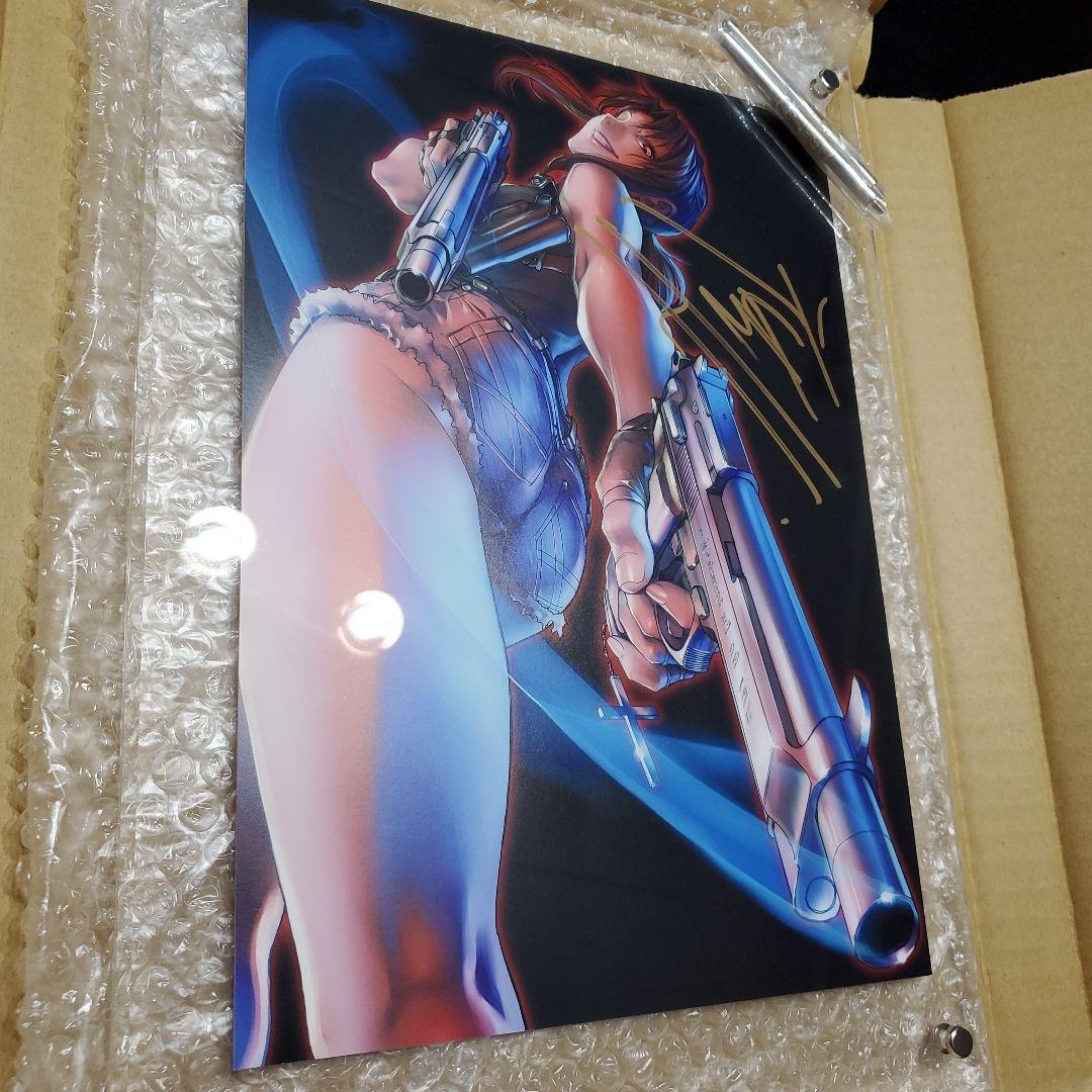 ブラックラグーン　レヴィ　複製原画　サイン入り