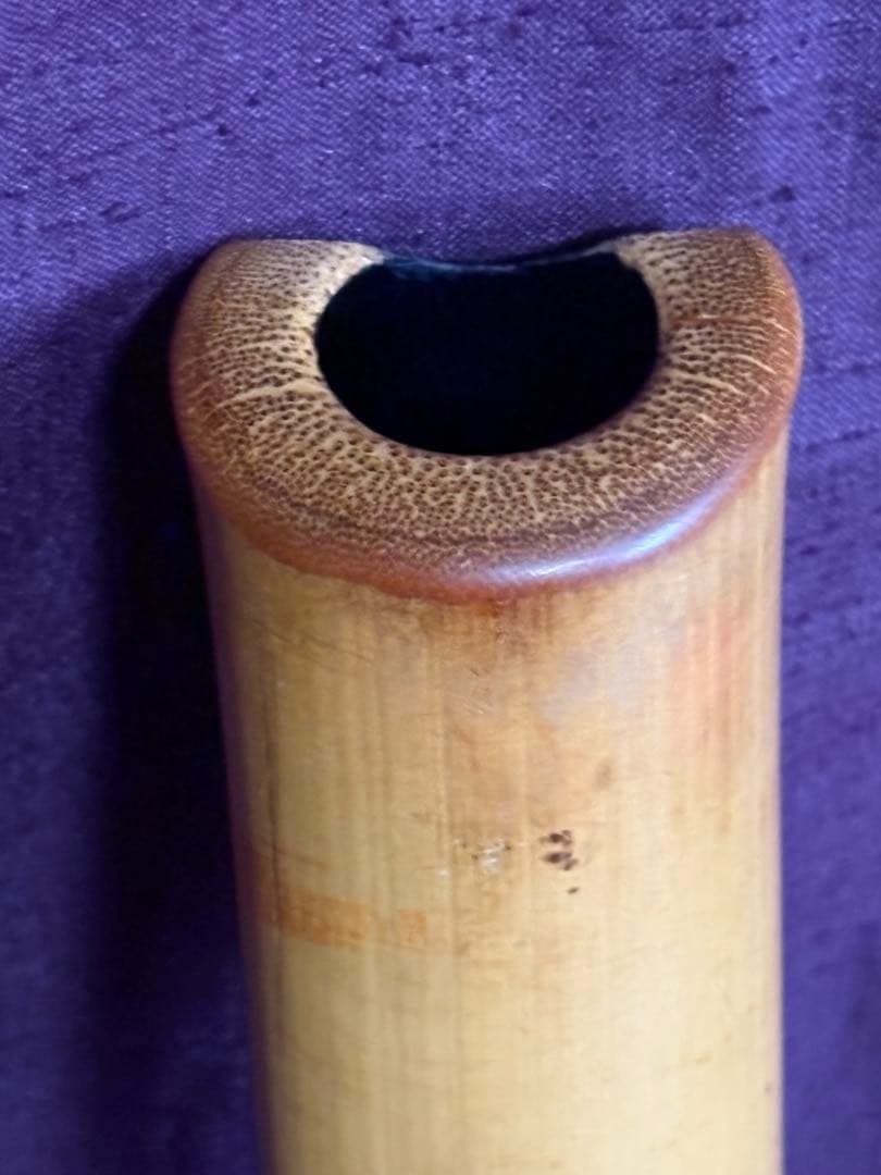 都山流尺八　在銘(2印)　長さー約58㎝　 重さー約430g　松下深水銘