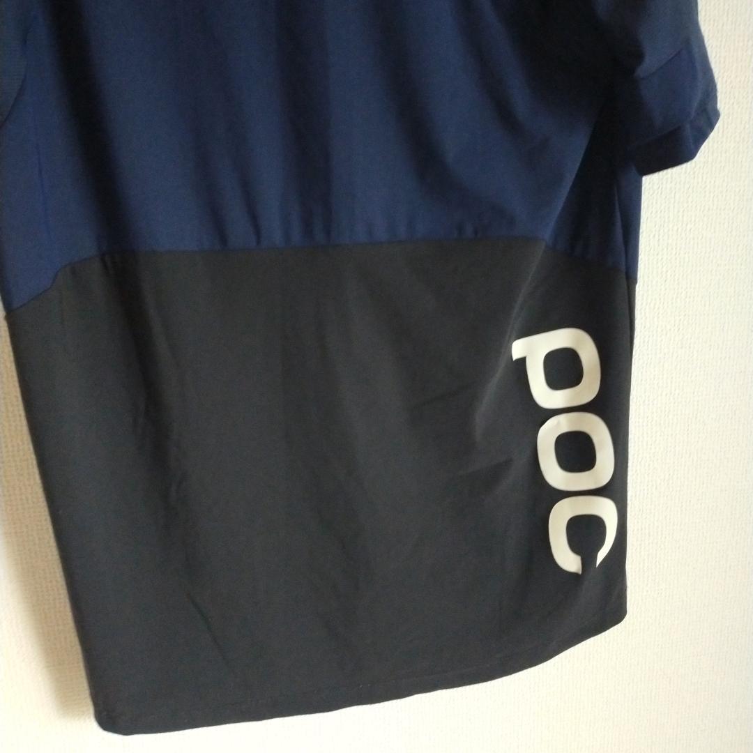 poc ポック　サイクルジャージ　紺×黒　L　トップ