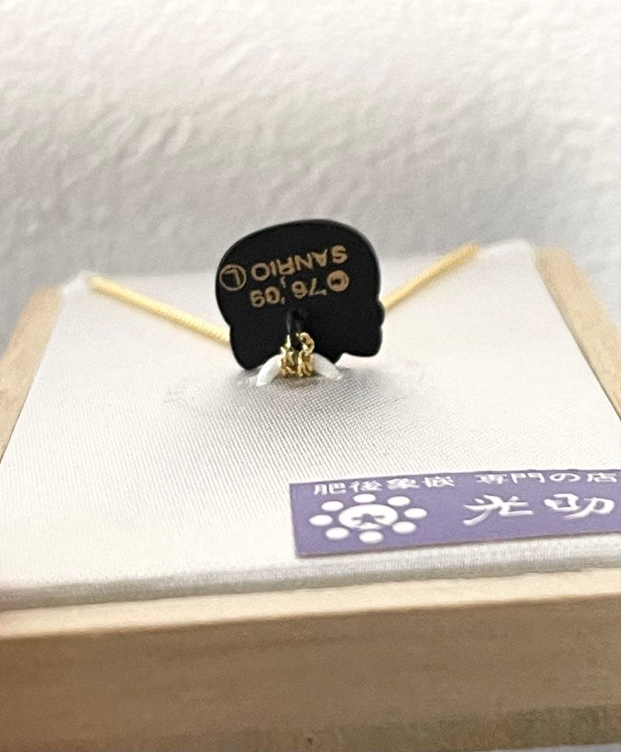 希少レア/未使用【限定品】ハローキティ肥後象嵌 ゴールドペンダントネックレス