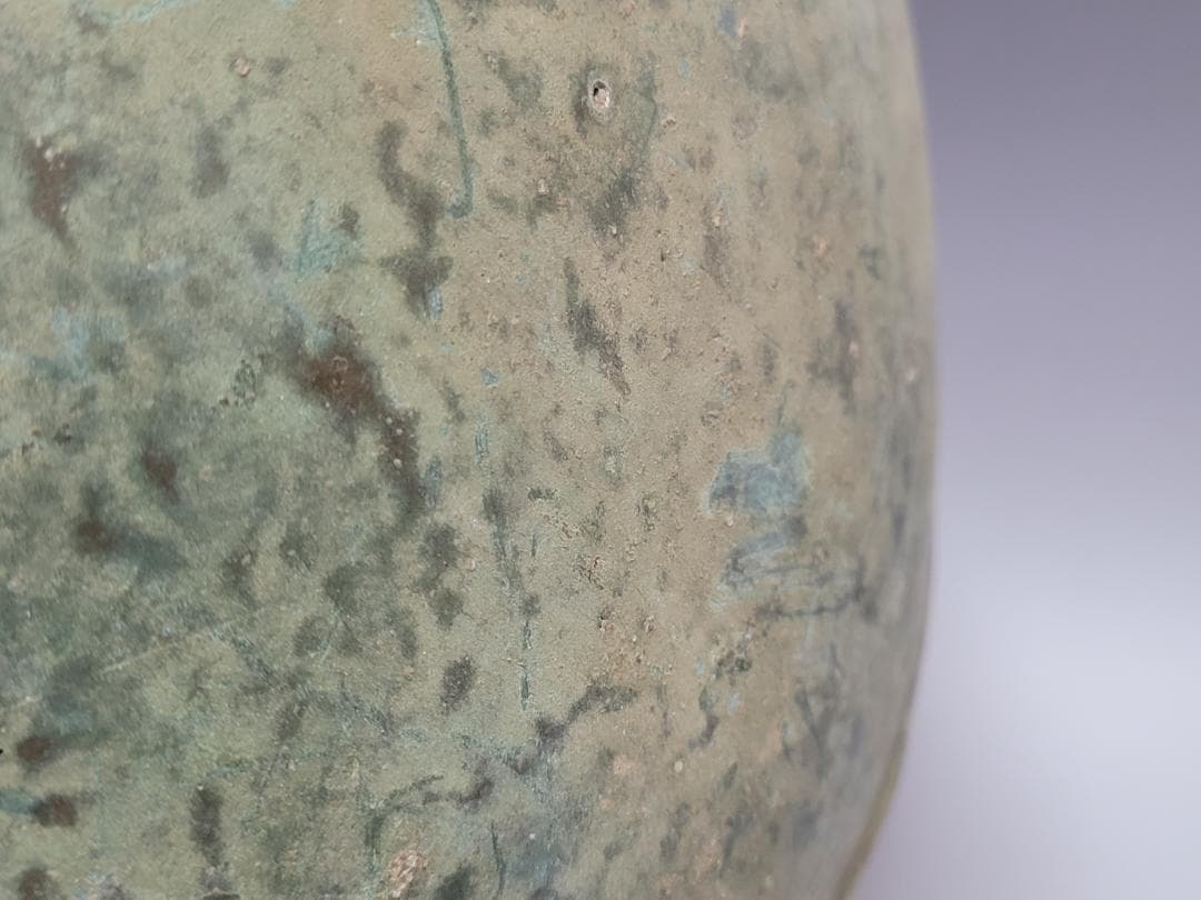 古青銅造 三足両耳 香炉 春秋戦国漢時代 高さ約31.5cm