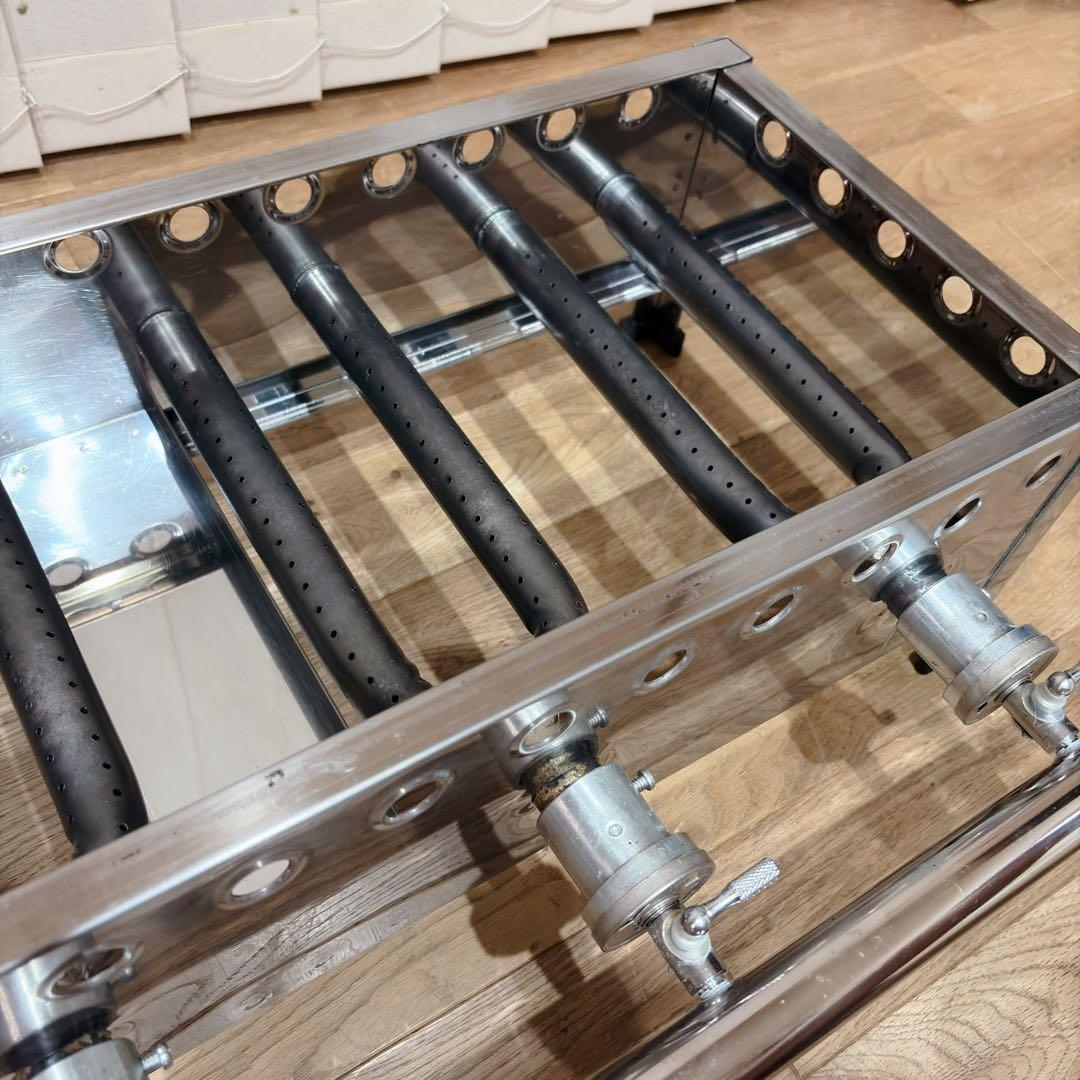 ①【良品】 IKK 業務用 たこ焼き器 154S プロパン 15穴×4連 鉄鋳物