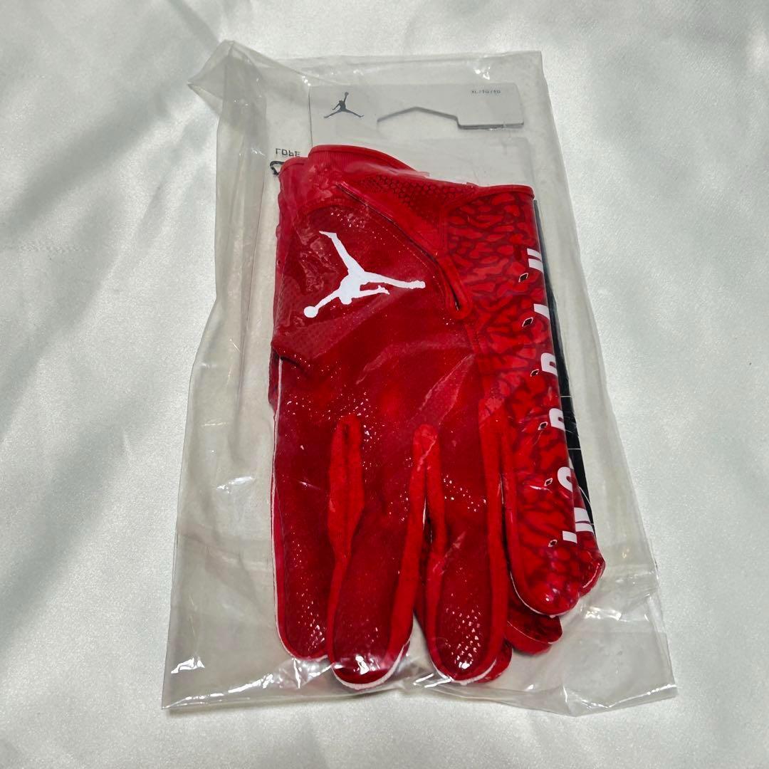 【新品】 アメフト Jordan Jet 7.0 グローブ　RED　XL