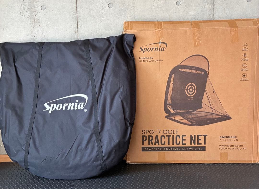 ゴルフネットポップアップ式【屋外室内】特許練習用自動返球Sporniaスポーニア