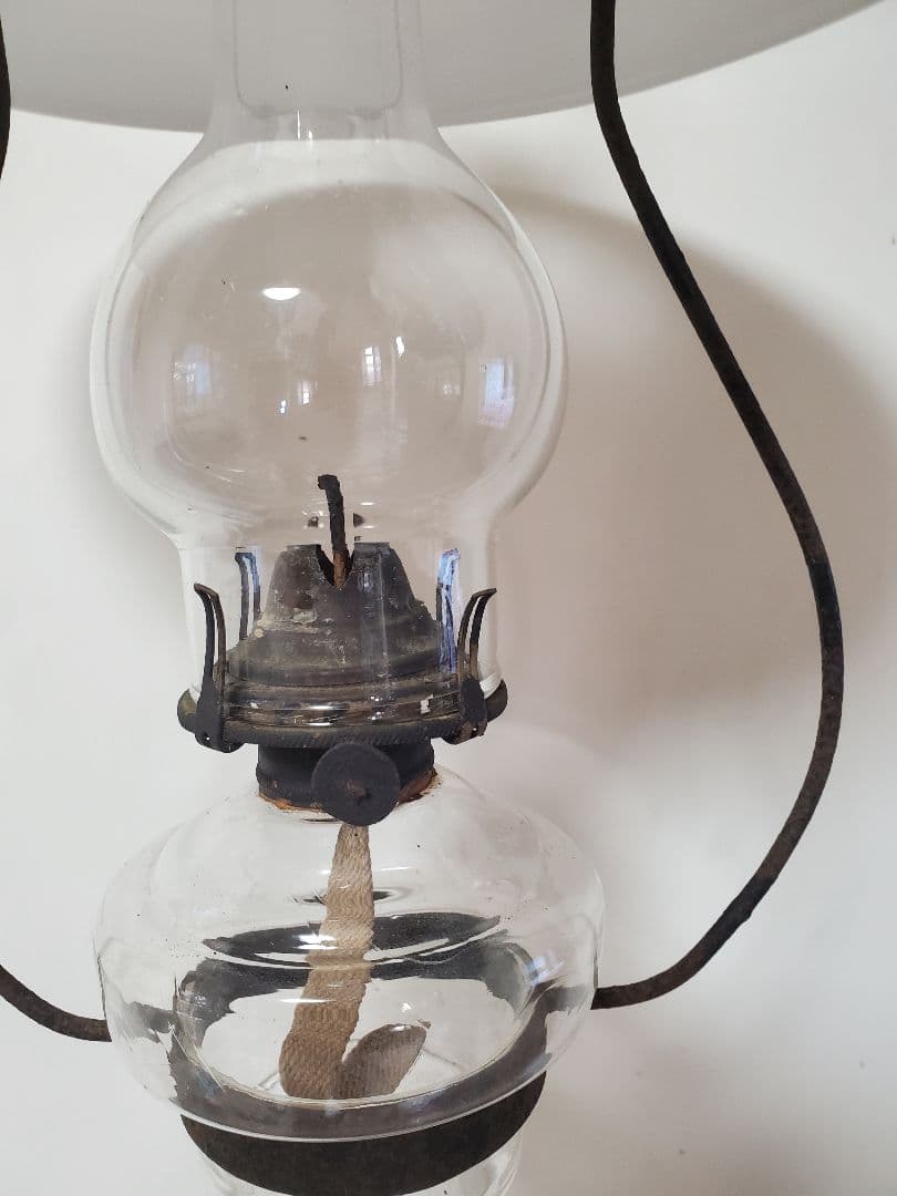 明治大正期アンティークオイルランプ