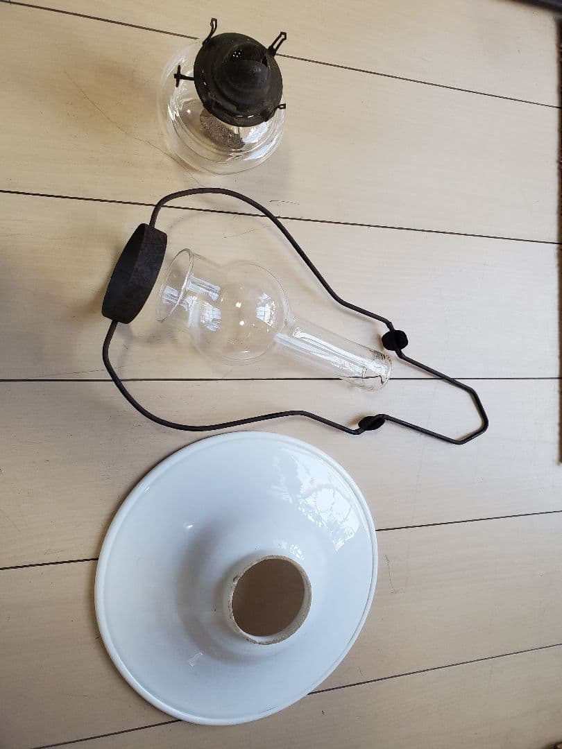 明治大正期アンティークオイルランプ