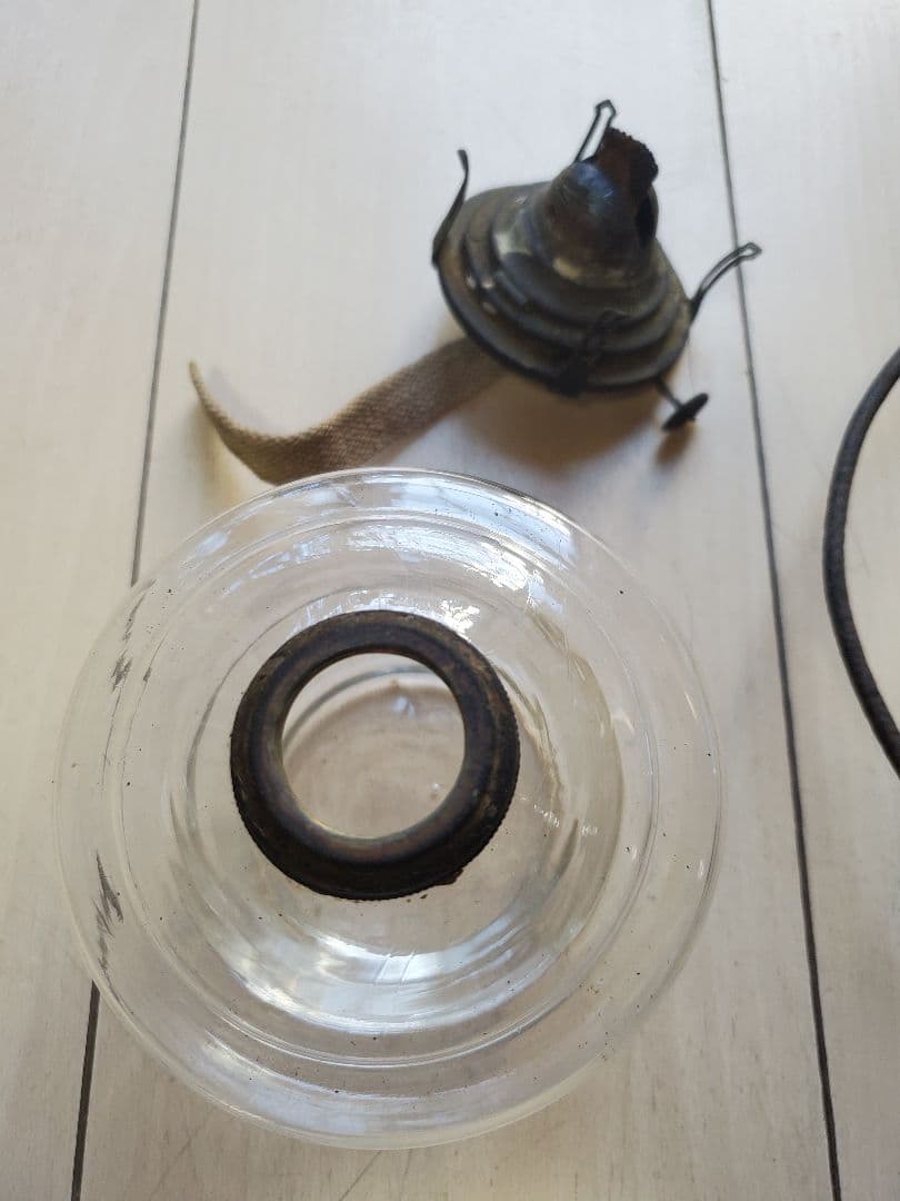 明治大正期アンティークオイルランプ