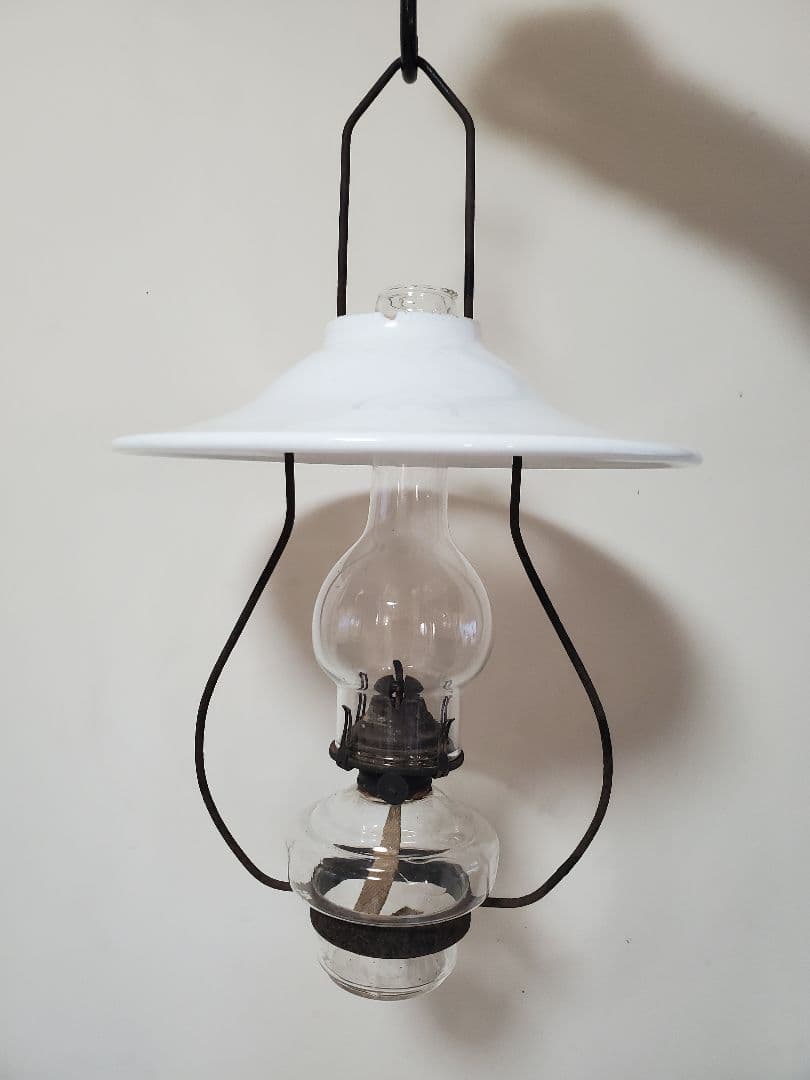 明治大正期アンティークオイルランプ