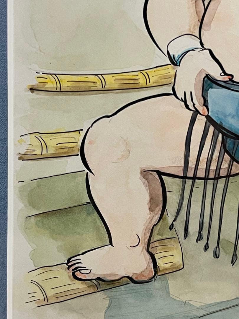 ちばてつや　直筆水彩画　直筆サイン　のたり松太郎　直筆イラスト　あしたのジョー