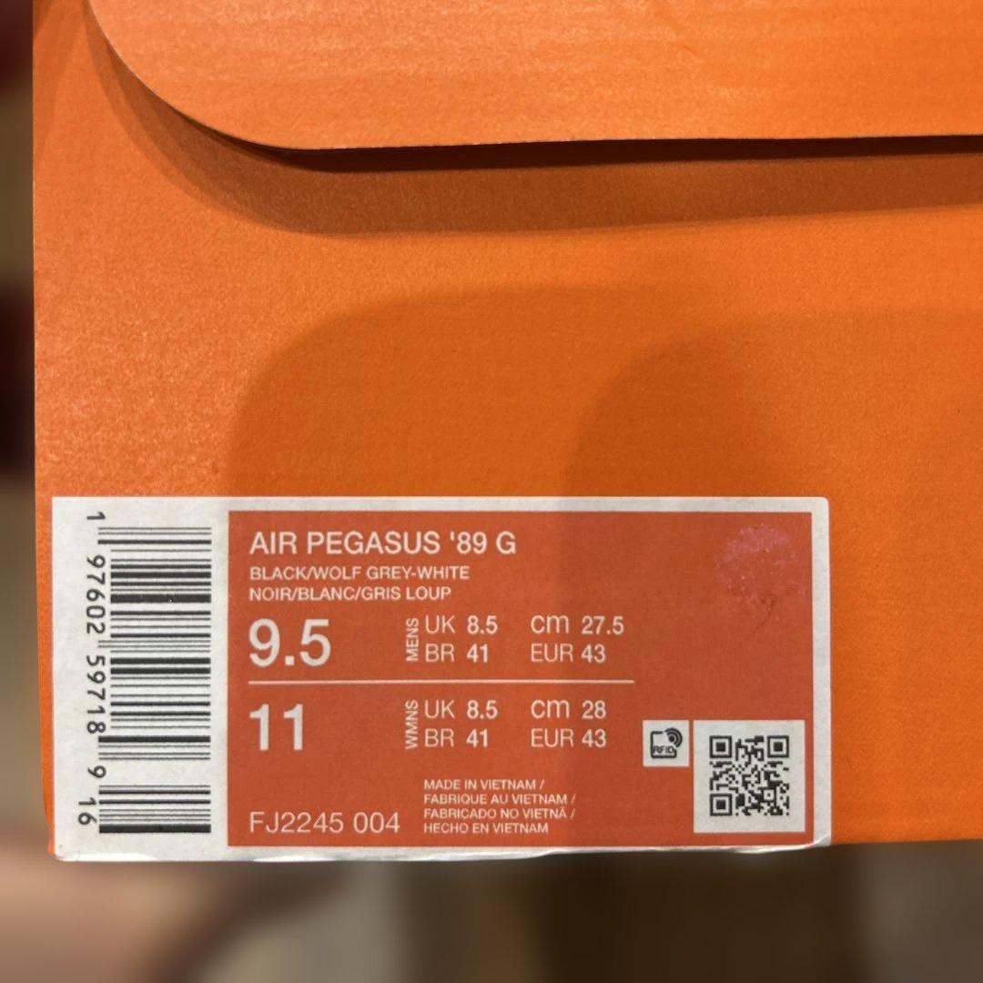 新品 定価17930円 ナイキ エアペガサス89G 27.5 ゴルフ ブラック