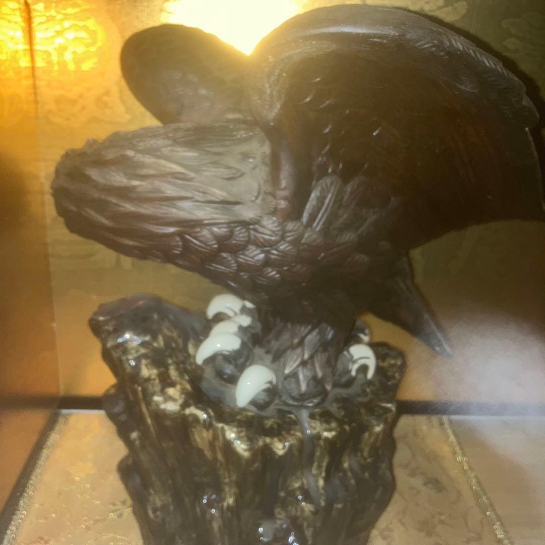 【超特級呪物】運気を鷲づかみする自由と成功の象徴　九谷焼　鷲のシンボル像　縁起物