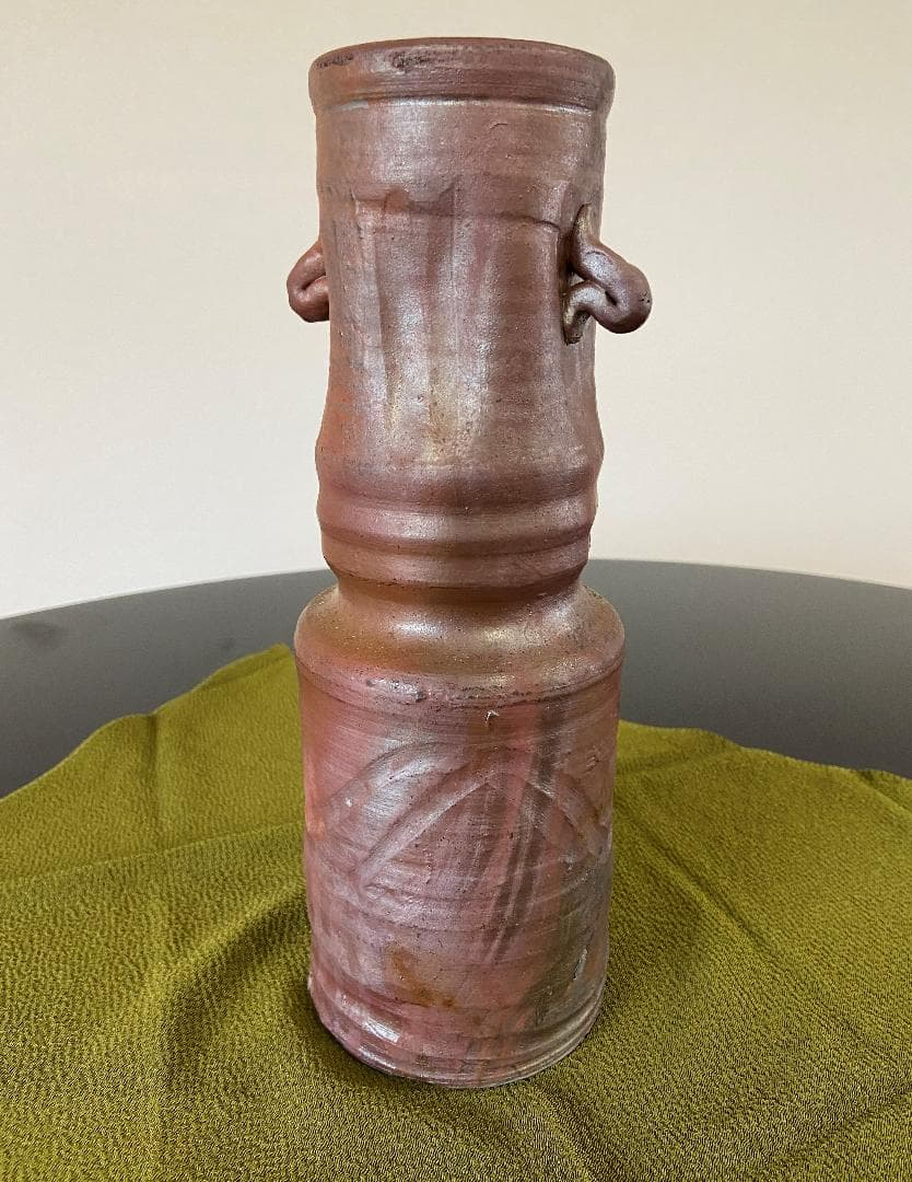 丹波立杭焼無形文化財 ／正元直作 造／ 花入