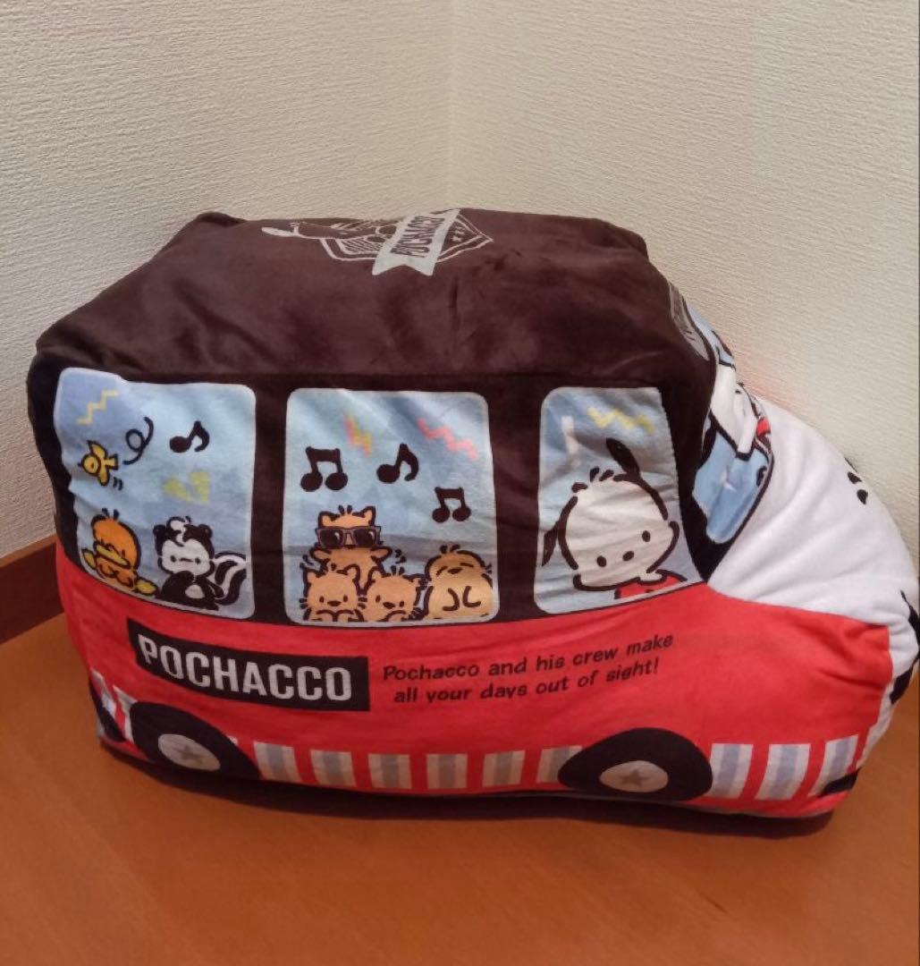 ポチャッコ ぬいぐるみ バス型クッション セット