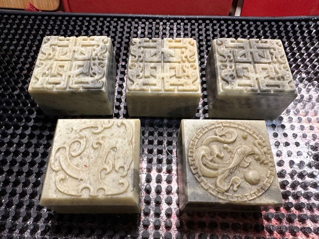 青田石　印材　印石　45mm 博古　まとめて