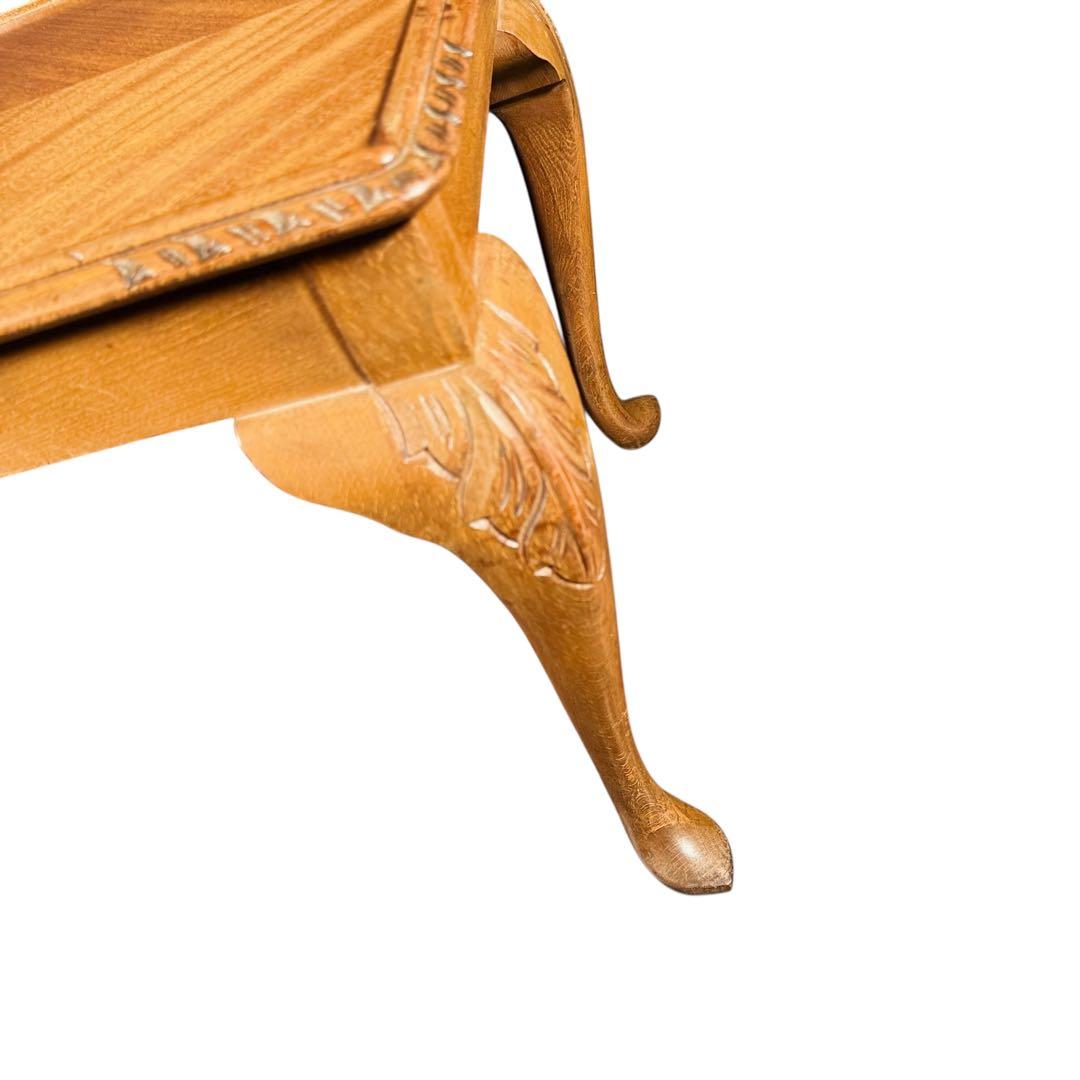 HR754 【ビンテージ】イギリス　英国　アンティーク　ガラストップローテーブル