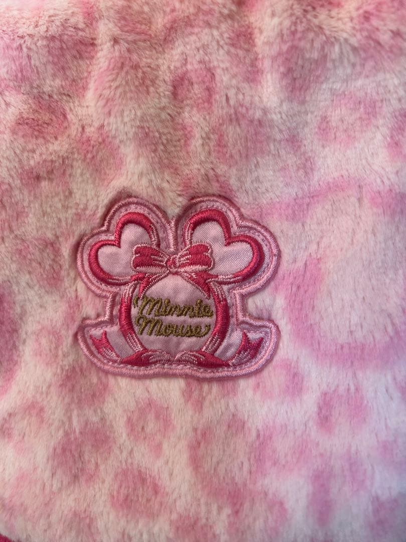 【レア】　ディズニー　ファンキャップ　マフラーキャップ　ミニー　ピンク　ヒョウ柄